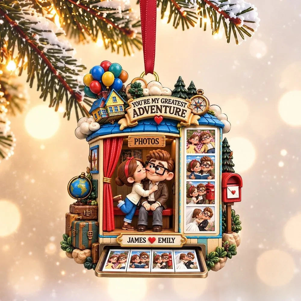 Disney Up Carl Ellie Greatest Adventure Christmas Ornament Best Xmas Tree Decorations - Foxy23shop
