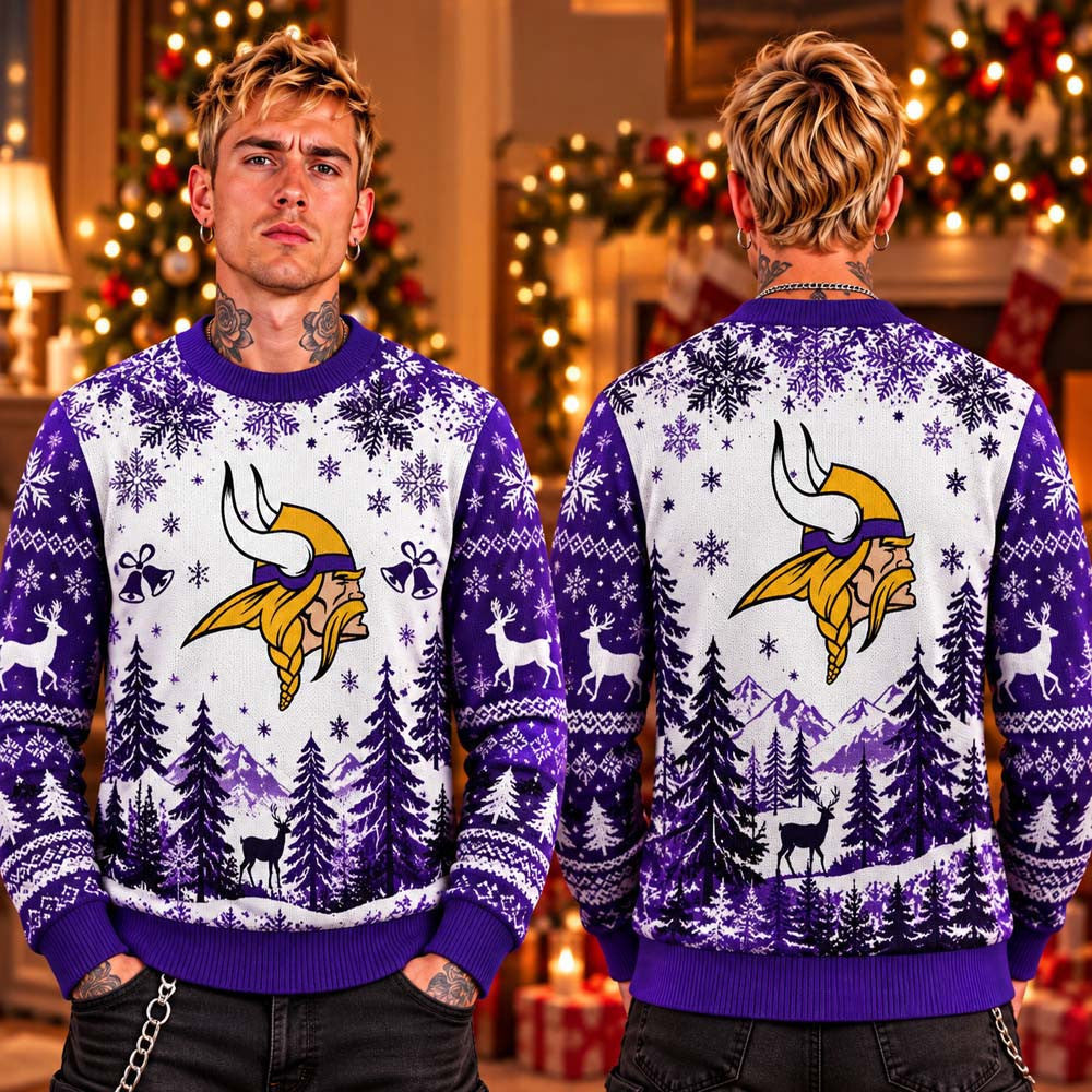Minnesota Vikings NFL 2026 Christmas Ugly Sweater Xmas Apparel Gifts For Skol Nation - Foxy23shop