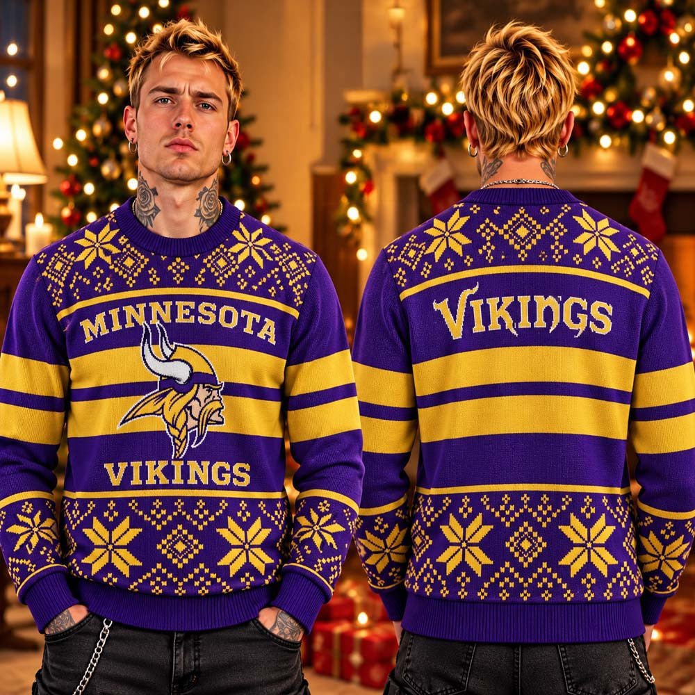 Minnesota Vikings NFL 2026 Ugly Christmas Sweater 2026 Vikings Apparel Gifts For Skol Nation - Foxy23shop