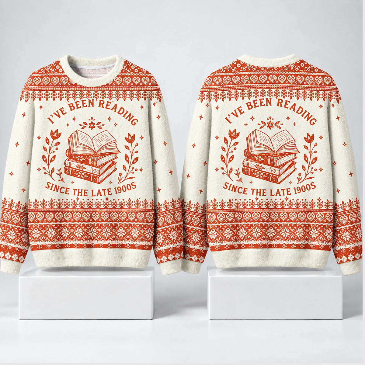 I've Been Reading Since The Late 1900s Christmas Ugly Sweater Xmas Clothing Gifts For BFF - Foxy23shop