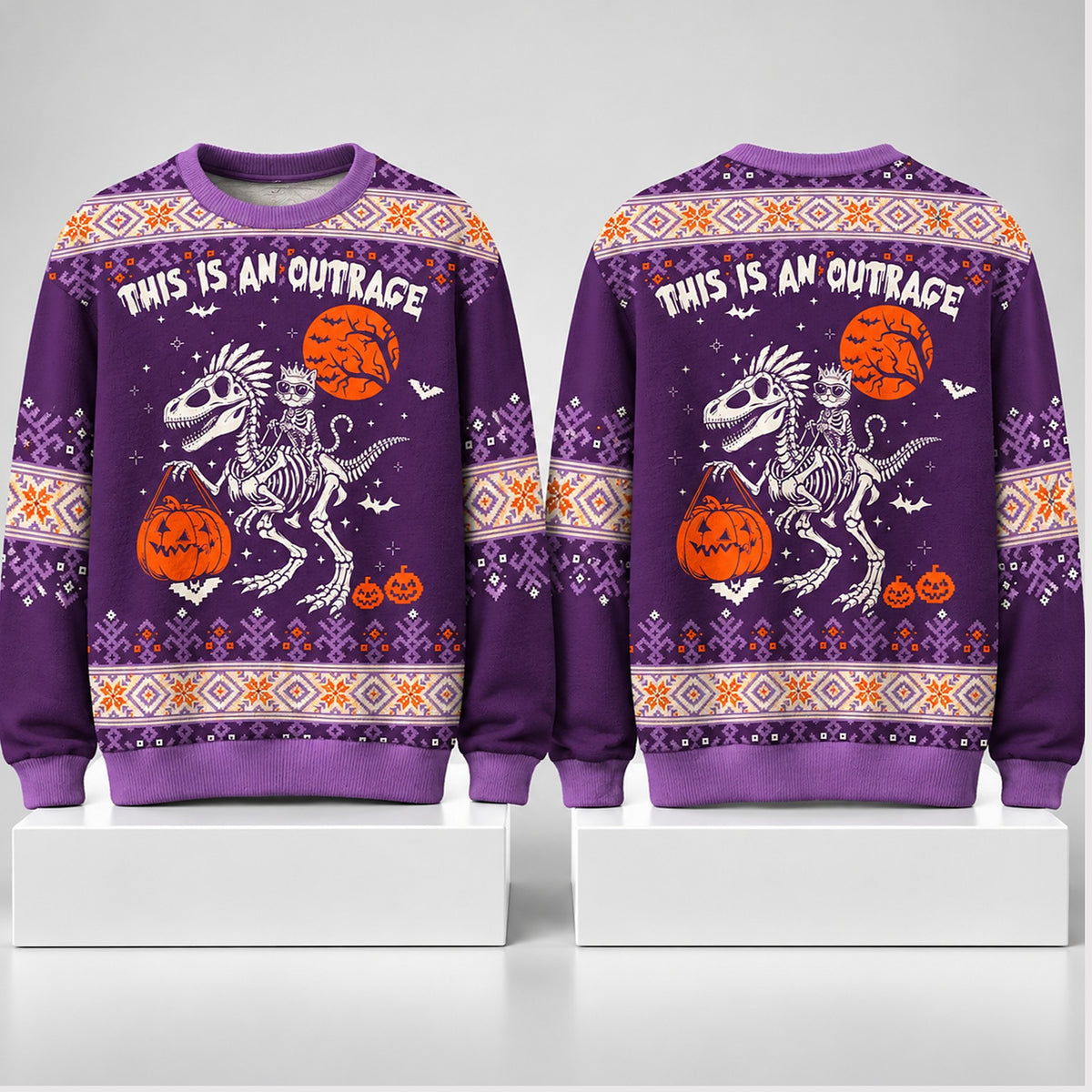 This Is An Outrage Halloween 2026 Ugly Sweater Xmas Gifts For Dino Lovers - Foxy23shop