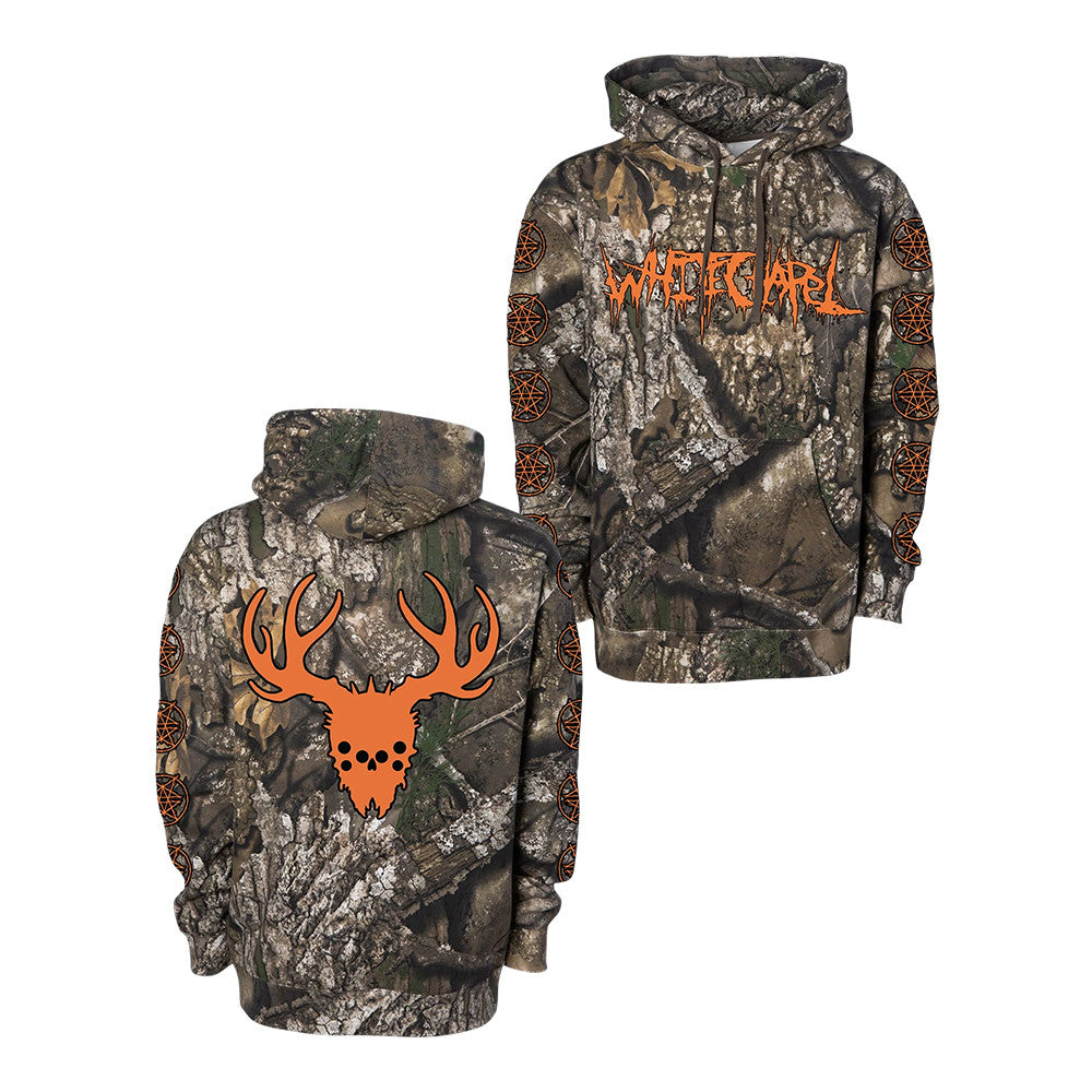 Whitechapel Merch Hunted Realtree Camo Pullover Hoodie Gift Idea For Whitechapel Lovers - Foxy23shop
