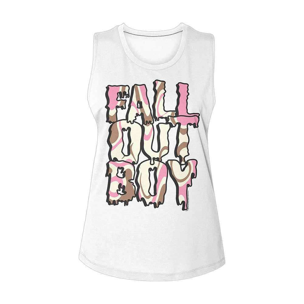 Fall Out Boy Merch Neapolitan White Tank Top Fall Out Boy Clothing Music Lover Gifts - Foxy23shop