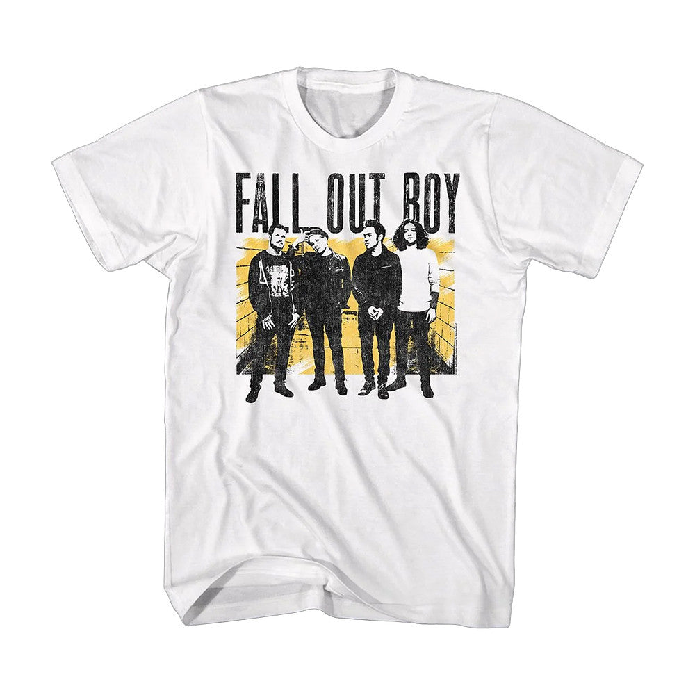 Fall Out Boy Merch FOB Block White T-Shirt Fall Out Boy Clothes Rock Fan Gift - Foxy23shop
