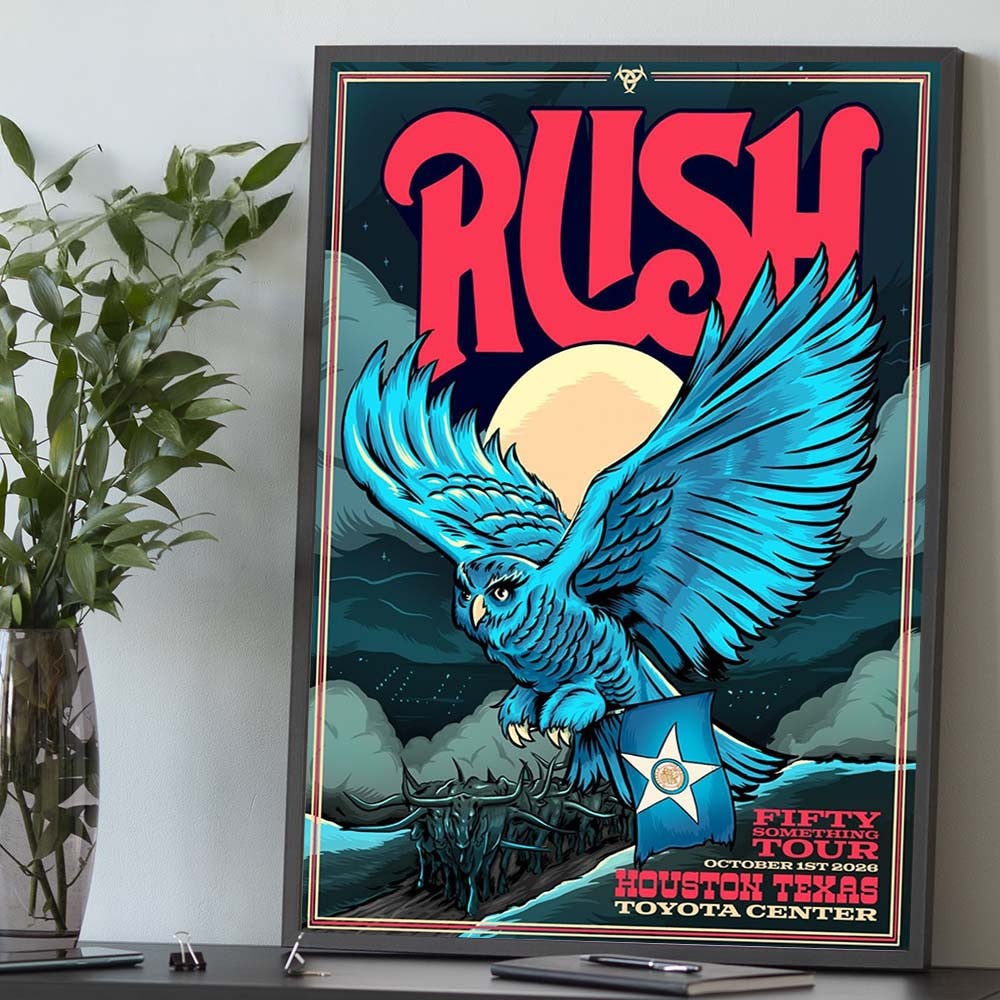 Rush Houston TX Event Poster Rush Concert Poster Best Presents For Rock Lovers - Foxy23shop