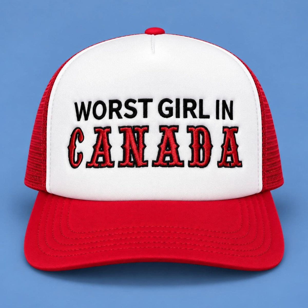 Slayyyter Worst Girl In Canada Trucker Hat Slayyyter Merch Gifts For Fans - Foxy23shop