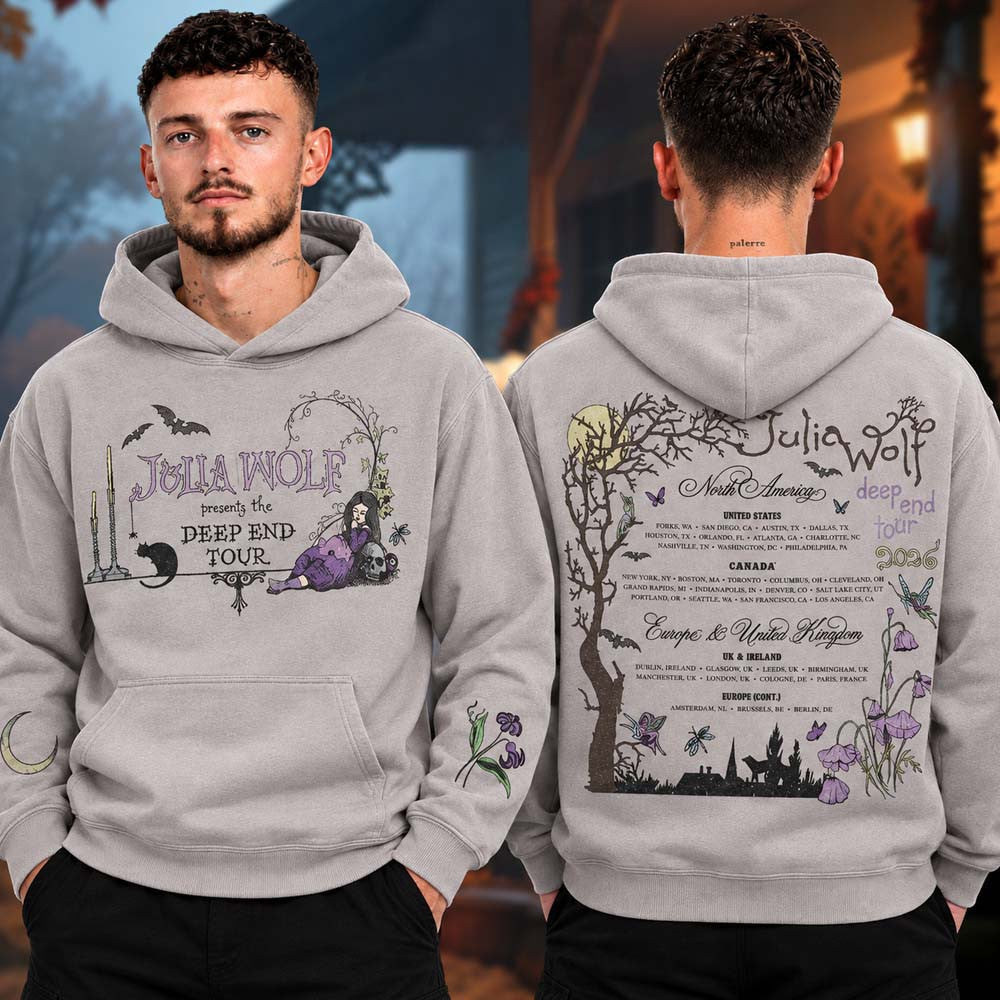 Julia Wolf Merch Deep End World Tour 2026 Dateback Hoodie Gifts For Julia Wolf Lovers - Foxy23shop