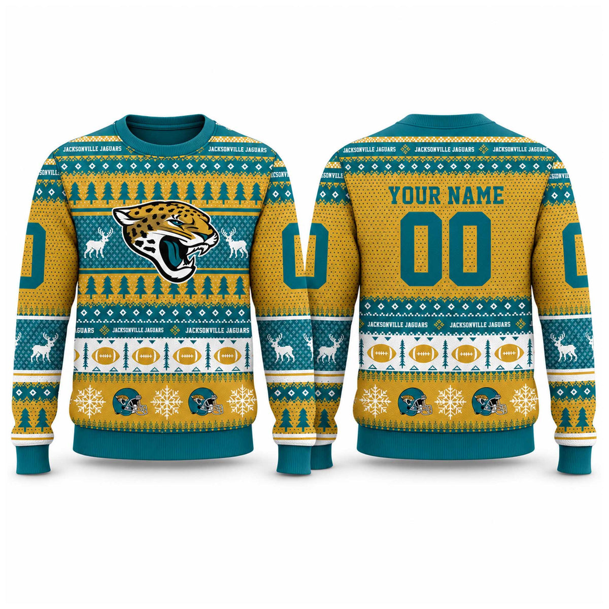 Custom Jacksonville Jaguars 2026 NFL Ugly Christmas Sweater Xmas Gifts For Fans - Foxy23shop
