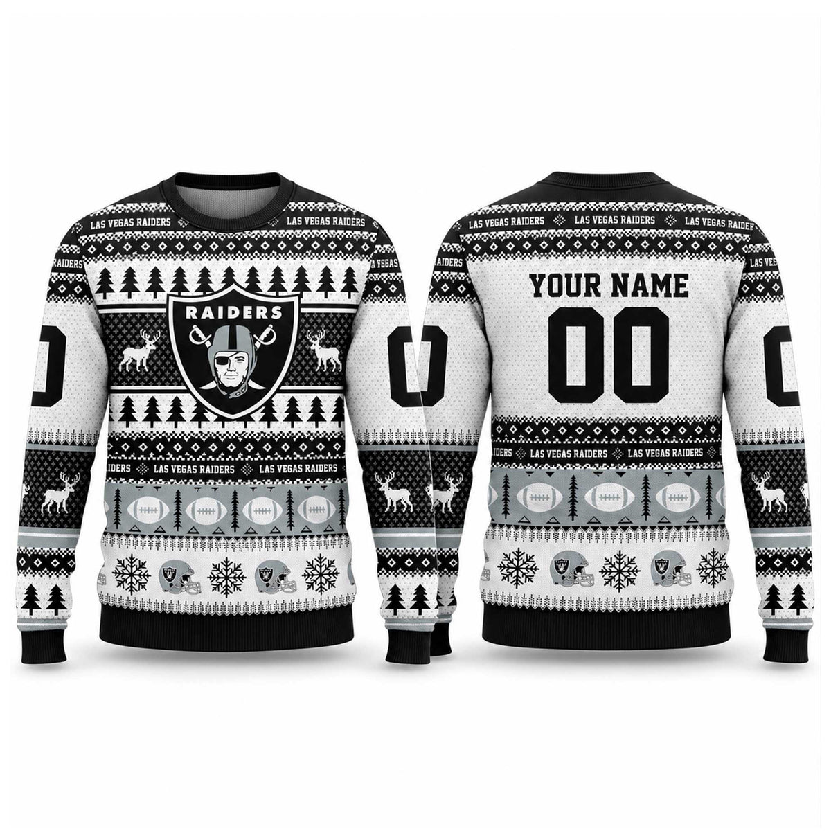 Personalized Las Vegas Raiders 2026 NFL Ugly Christmas Sweater Xmas Gifts For Raiders Fans - Foxy23shop