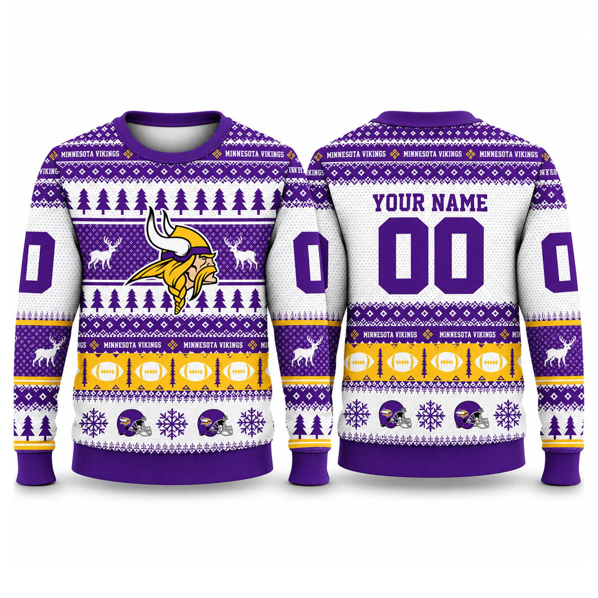 Personalized Minnesota Vikings 2026 NFL Football Ugly Christmas Sweater Xmas Gifts For Skol Nation - Foxy23shop