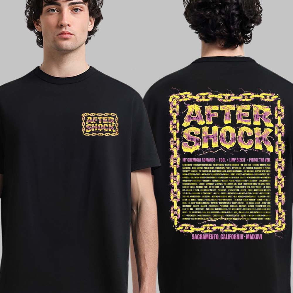 Aftershock Festival 2026 Merch Sacramento Static Shock Black T-Shirt Presents For Music Lover - Foxy23shop