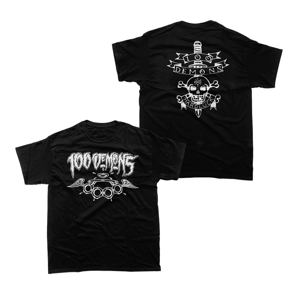 Closed Casket Activities Store Merch 100 Demons Brass Knuckles T-Shirt Music Lover Gifts - Foxy23shop