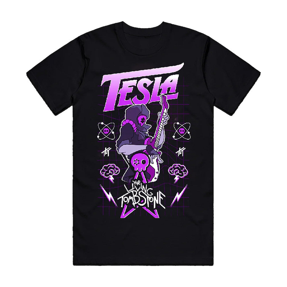 The Living Tombstone Merch Tesla New Logo Black T-Shirt Presents For Music Buffs - Foxy23shop