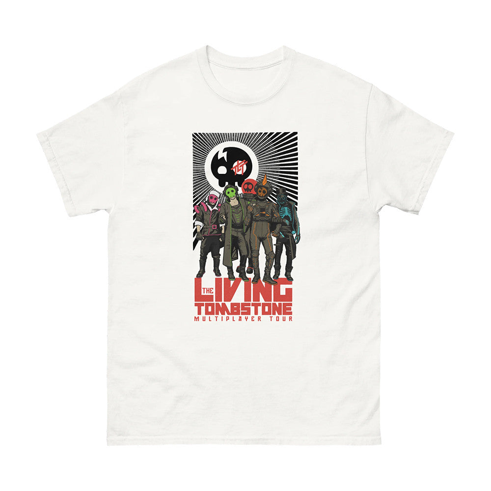 The Living Tombstone Merch Radiating Skull T-Shirt Gifts Idea For Rock Lovers - Foxy23shop