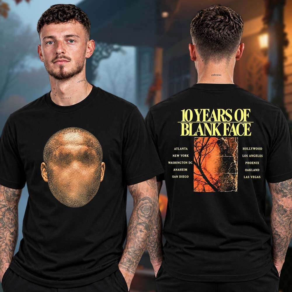 ScHoolboy Q 10 Years Of Blank Face LP Tour 2026 No Face T-Shirt Gifts For ScHoolboy Q Lover - Foxy23shop