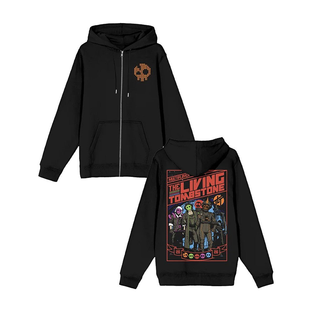 The Living Tombstone Merch Multiplayer Tour Zip Hoodie Best Gifts For The Living Tombstone Lovers - Foxy23shop