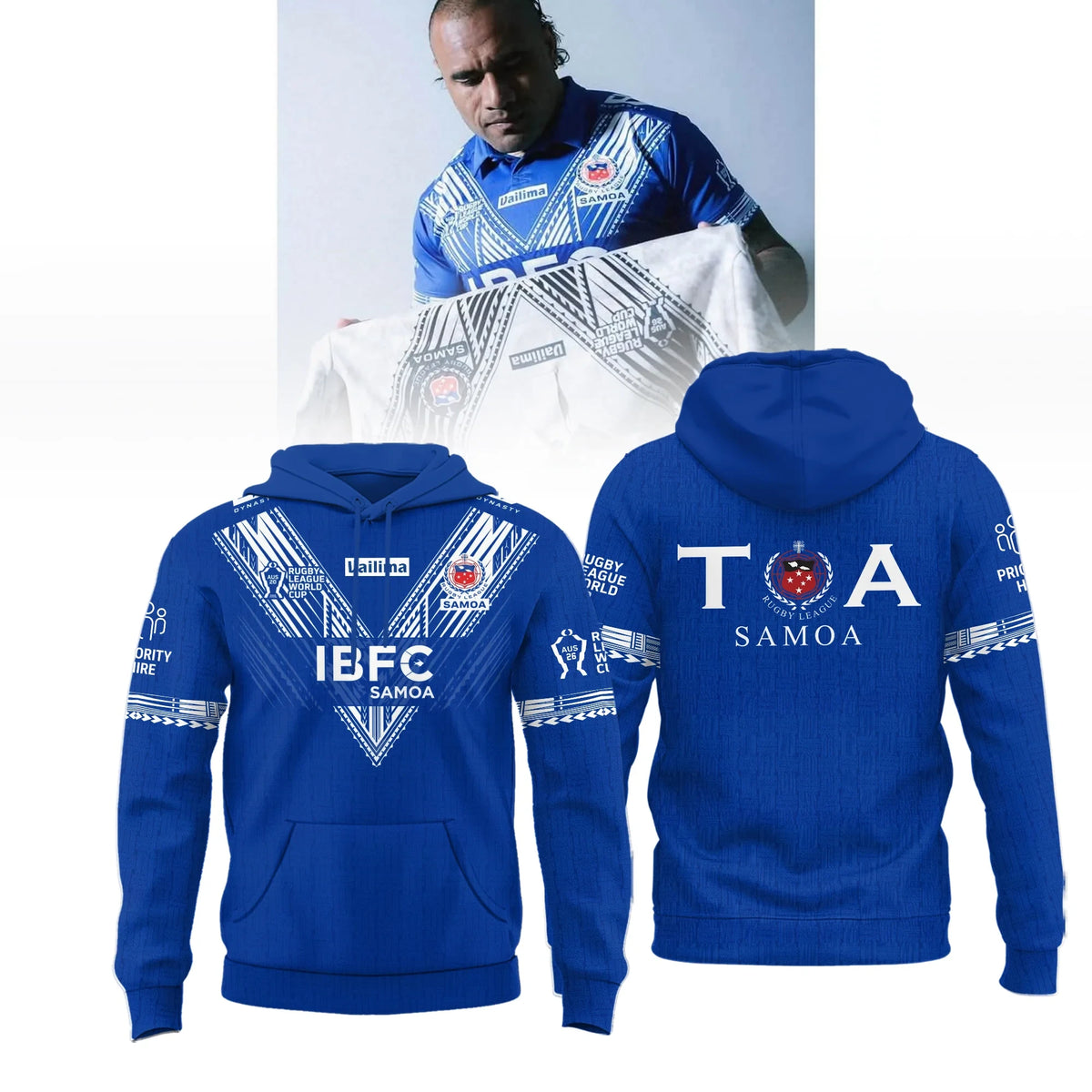 Toa Samoa 2026 World Cup Hoodie Toa Samoa Hooded Sweatshirt Rugby Lovers Gifts - Foxy23shop
