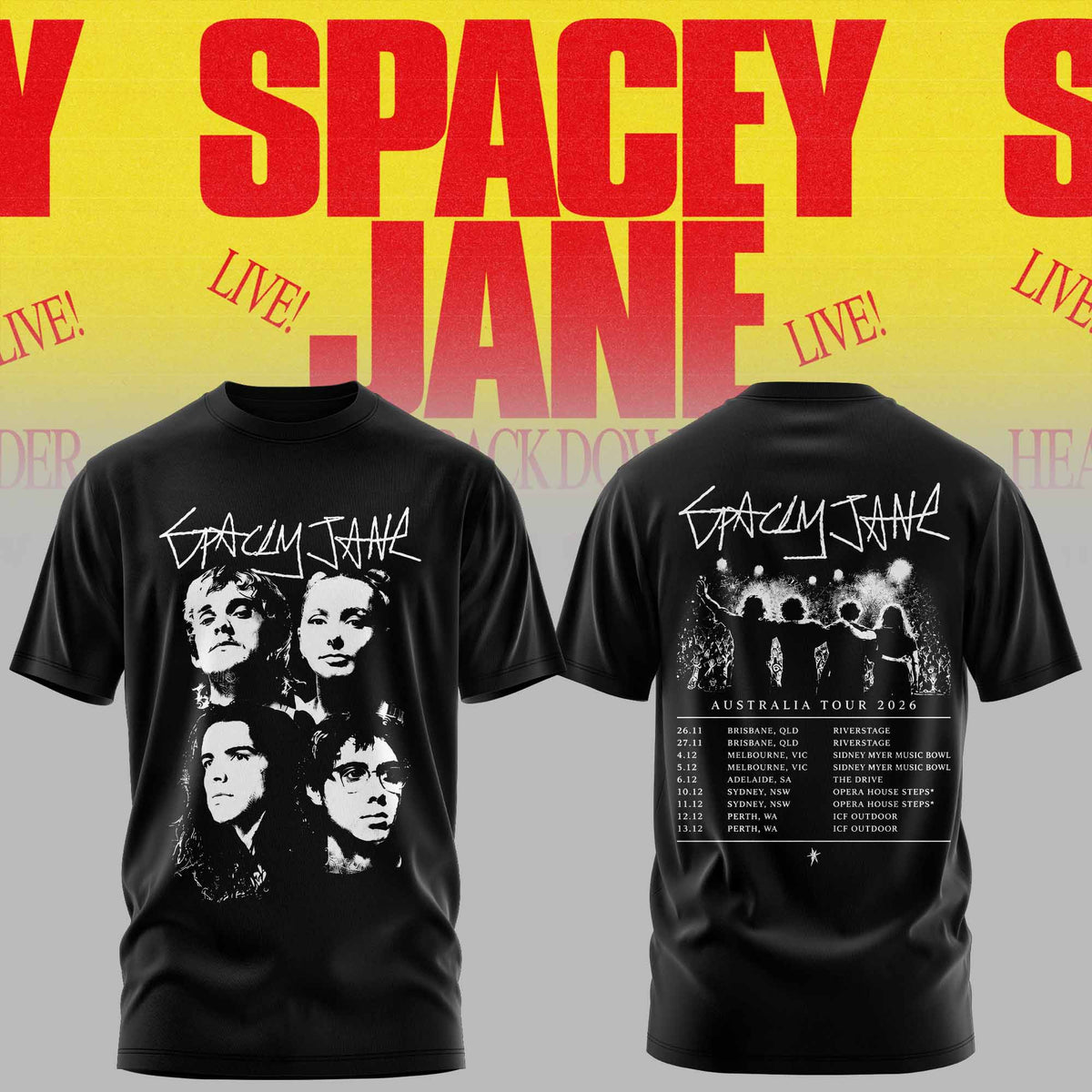 Spacey Jane Merch Heading Back Down Under Australian Tour T-Shirt Presents For Brother - Foxy23shop