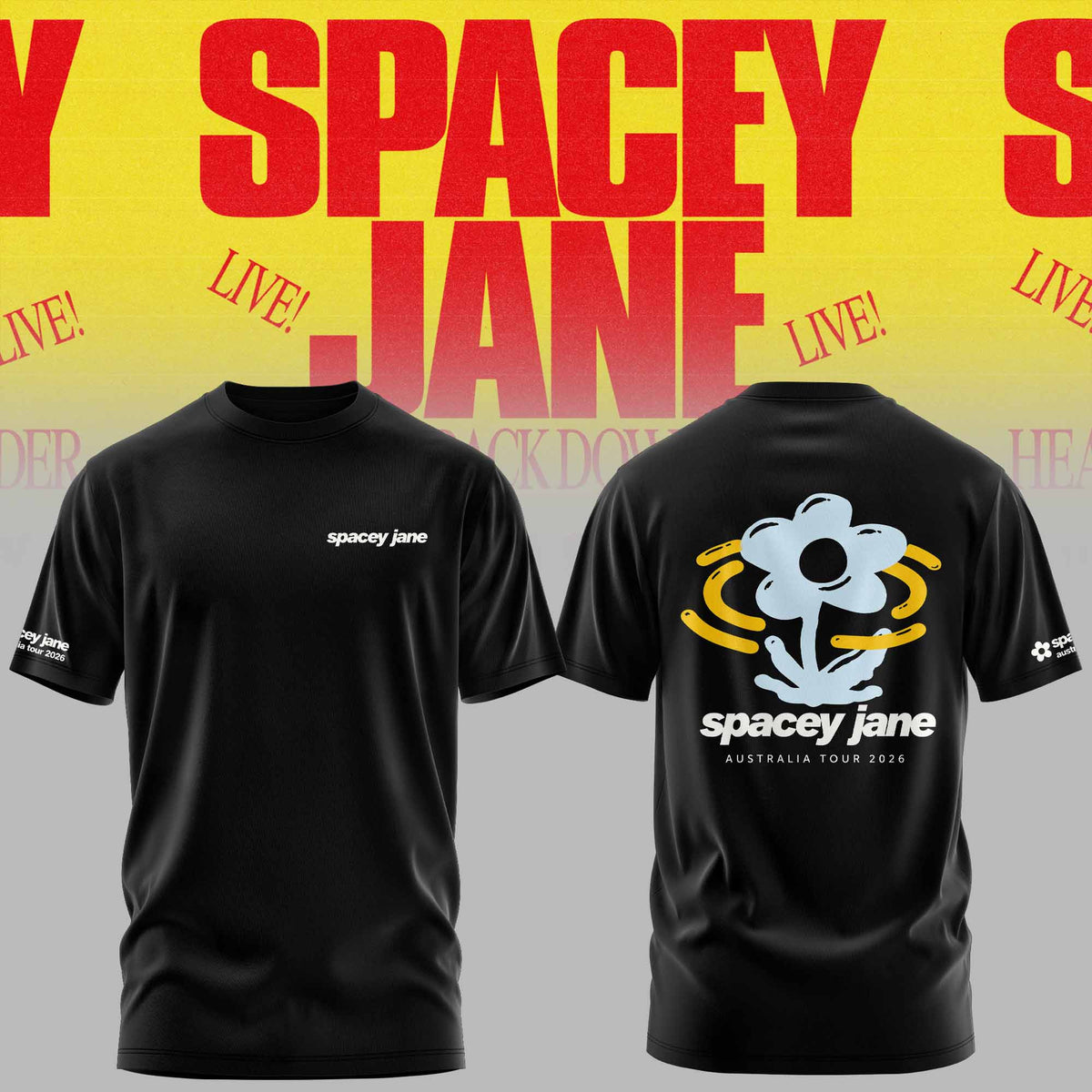 Spacey Jane Merch Heading Back Down Under Australian Tour T-Shirt Rock Music Lovers Gifts - Foxy23shop