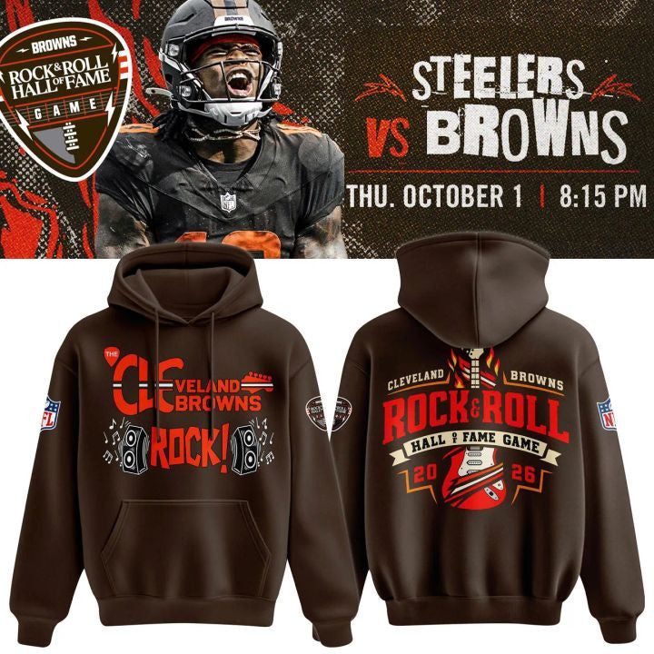 Cleveland Browns Merch Rock And Roll Hall Of Fame Game Hoodie Browns Fans Gift - Foxy23shop