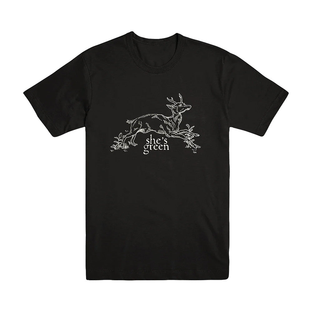 Evil Greed Store Merch Shes Green Deer T-Shirt Unique Presents For Music Lovers - Foxy23shop