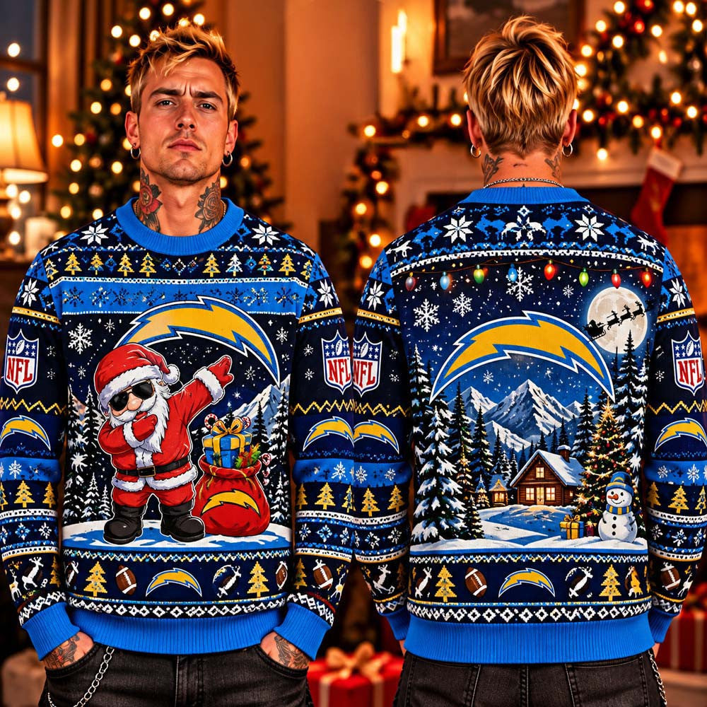 Los Angeles Chargers 2026 Santa Claus Ugly Christmas Sweater Xmas Gifts For Chargers Fan - Foxy23shop