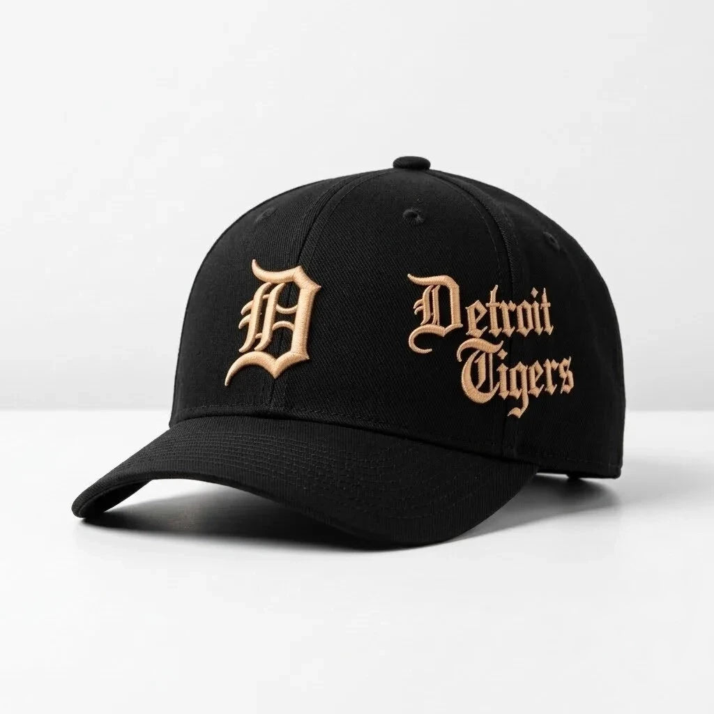 Detroit Tigers Gothic Lettering 2026 Hat Detroit Tigers Baseball Cap Fan Gear - Foxy23shop