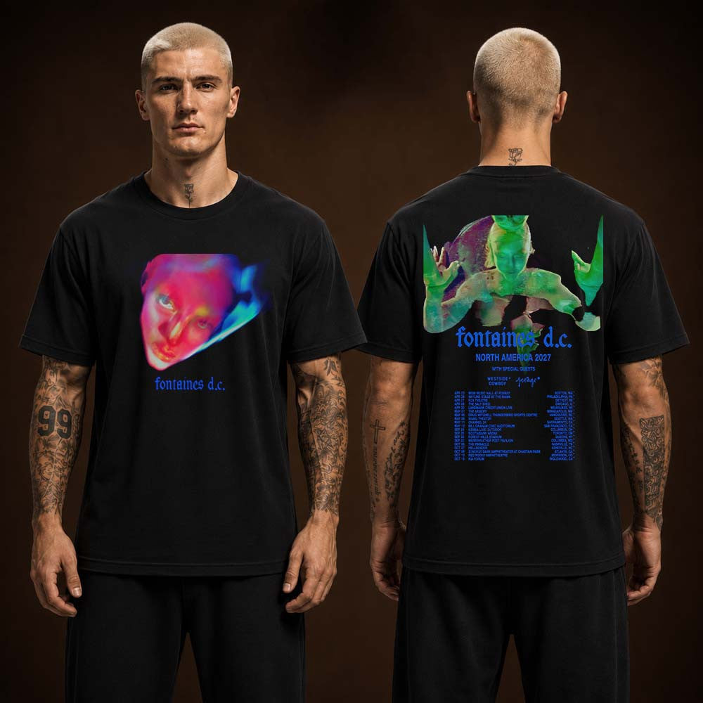 Fontaines D C Merch North America Tour 2027 T-Shirt Fontaines D C Clothes Fan Gifts - Foxy23shop