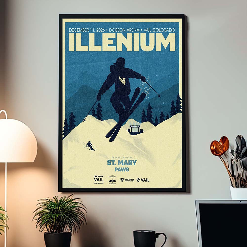 Illenium Vail Colorado 2026 Event Poster Illenium Concert Poster Music Lovers Gifts - Foxy23shop