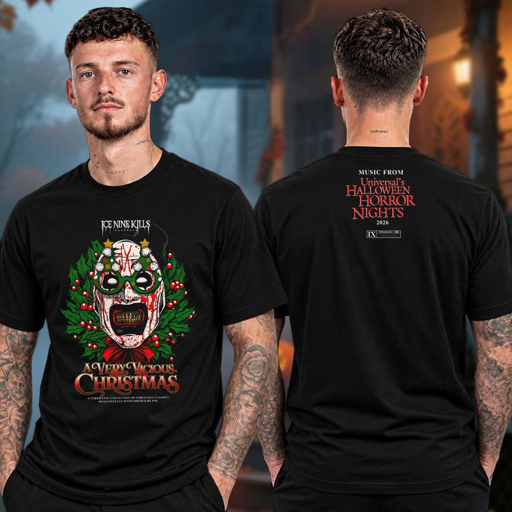 Ice Nine Kills Universal Halloween Horror Nights 2026 A Very Vicious Christmas Shirt Gifts For Fans - Foxy23shop
