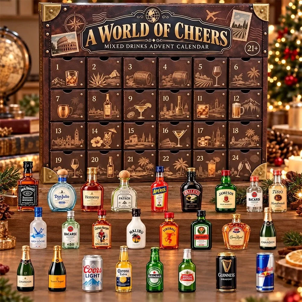 A World Of Cheers Mixed Drinks Advent Calendar 2026 Christmas Advent Calendar Xmas Gift For Dad - Foxy23shop