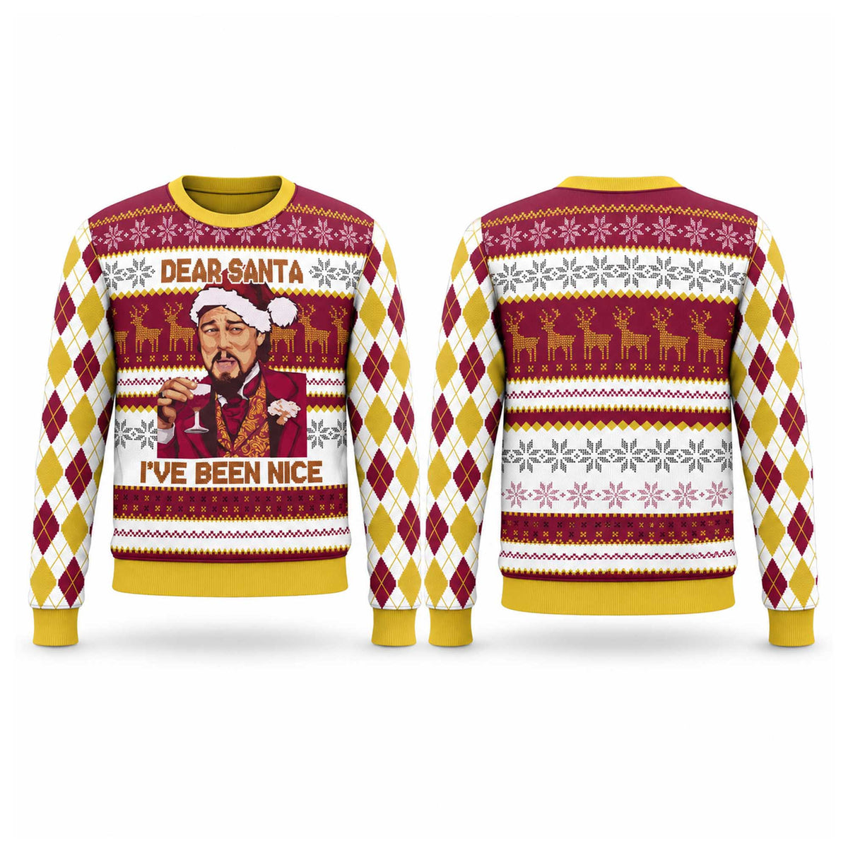 Christmas Laughing Leonardo Dicaprio Dear Santa I've Been Nice Ugly Sweater Xmas Gifts For Fan - Foxy23shop