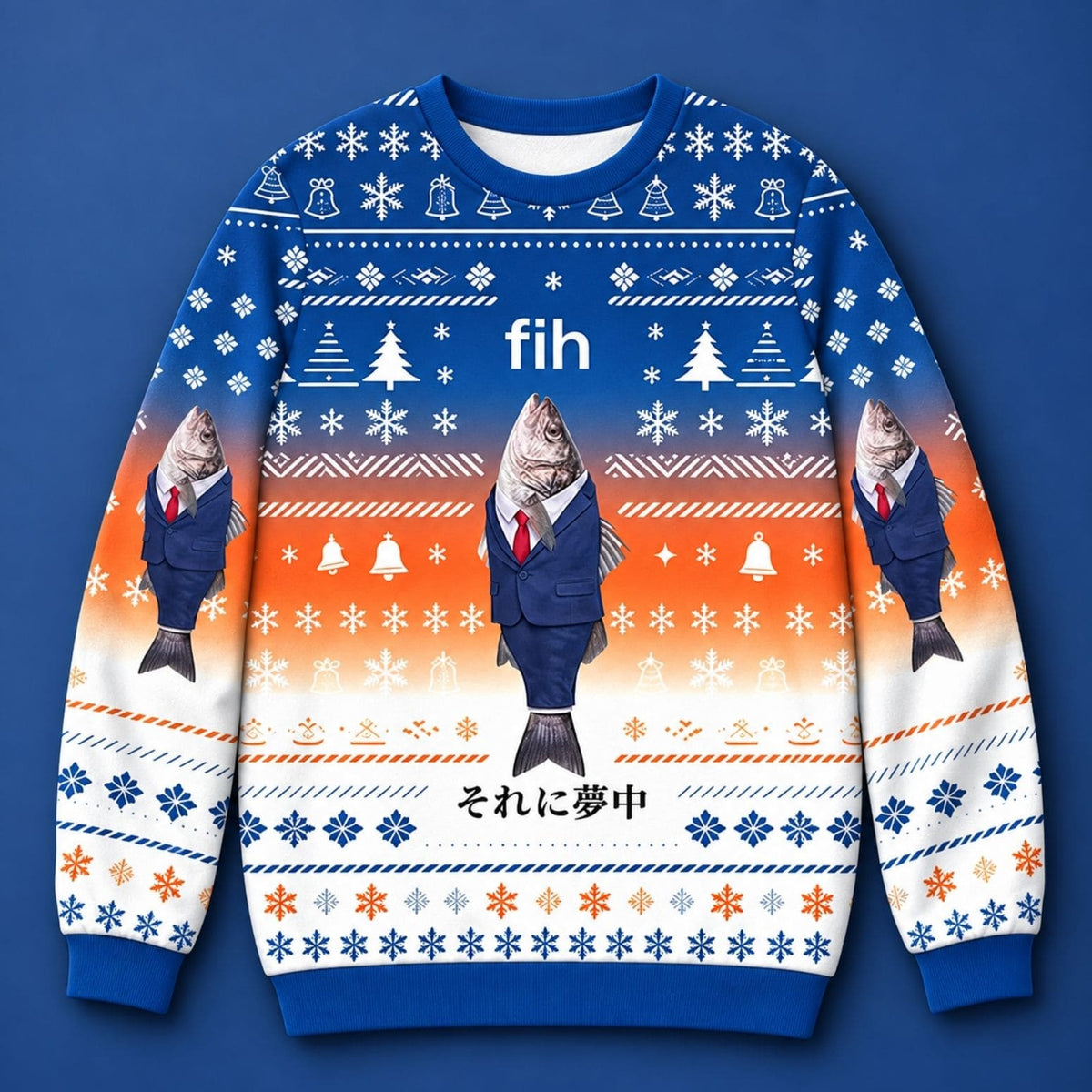 Stupid Fih Fish Christmas Ugly Sweater Funny Xmas Clothing Christmas Gift For Her - Foxy23shop