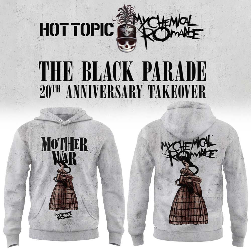 My Chemical Romance Merch Celebrate The 20th Anniversary Hoodie Gift Idea For Rock Lovers - Foxy23shop