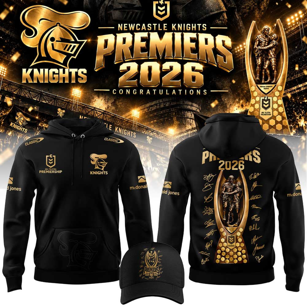 Newcastle Knights 2026 NRL Premiers Hoodie Newcastle Knights Hooded Sweatshirt Best Fan Gifts - Foxy23shop