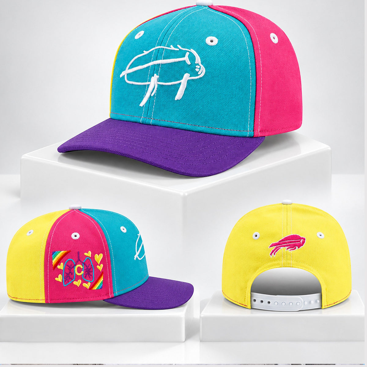 Josh Allen Buffalo Bills Charlotte Billustration Hat Buffalo Bills Baseball Cap Fan Gear - Foxy23shop