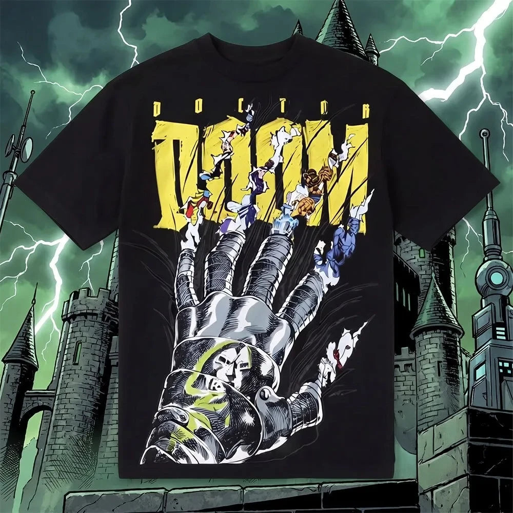 Marvel Doctor Doom Graphic Black Shirt Marvel Clothes Gift Ideas For Superhero Lovers - Foxy23shop