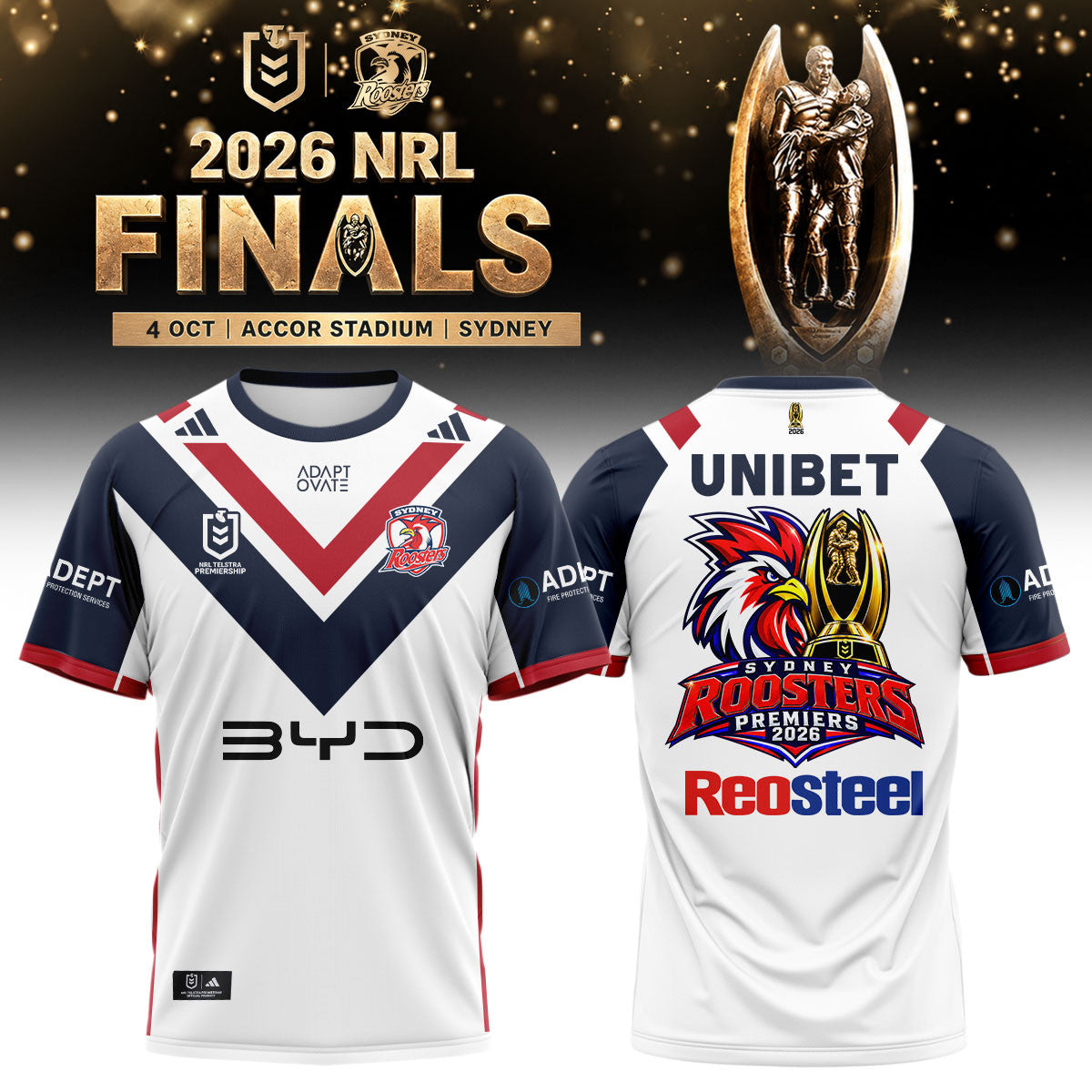 Sydney Roosters Merch 2026 NRL Premiers Shirt Present Ideas For Rugby Fan - Foxy23shop