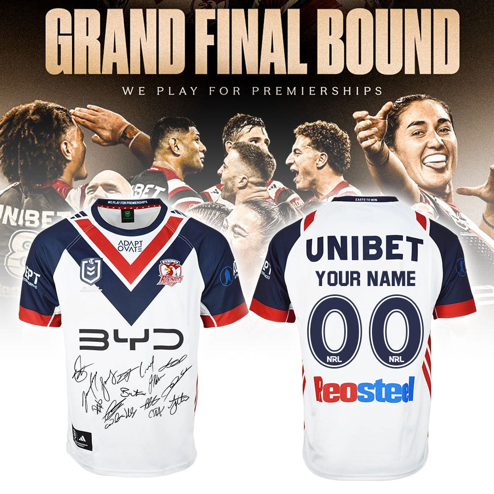 Custom Sydney Roosters NRL 2026 Premiers T-Shirt Sydney Roosters Clothing Line - Foxy23shop