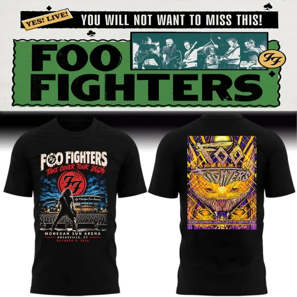 Foo Fighters Merch Mohegan Sun Arena Concert Black Shirt Presents For Foo Fighters Lover - Foxy23shop