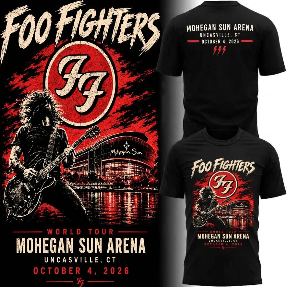 Foo Fighters Merch Take Cover Tour 2026 T-Shirt Mohegan Sun Arena Concert Outfits - Foxy23shop