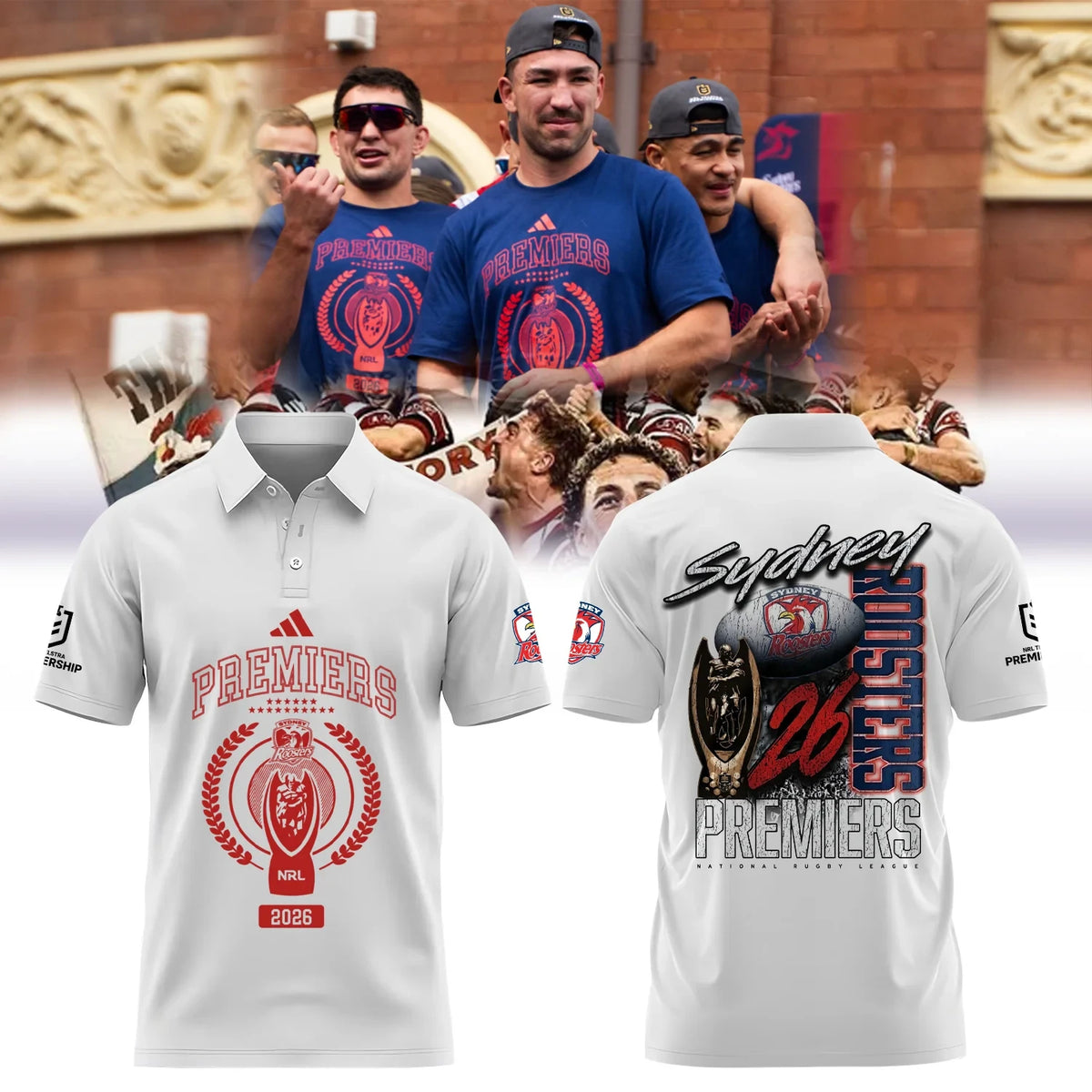 Sydney Roosters NRL Premiers 2026 Polo Shirt Sydney Roosters Merch Unique Fan Gear - Foxy23shop
