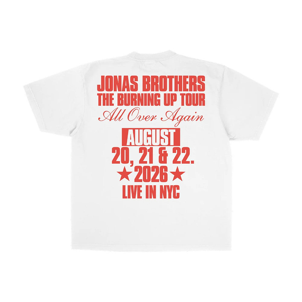 Jonas Brothers Merch The Red Dress NYC Landmark T-Shirt Gift Ideas For Music Buffs - Foxy23shop