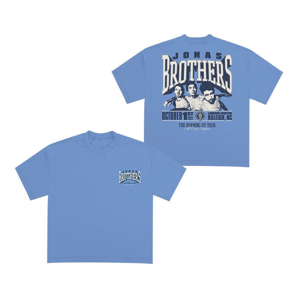 Jonas Brothers Merch Burning Up All Over Again Raleigh NC T-Shirt Presents For Music Enthusiasts - Foxy23shop