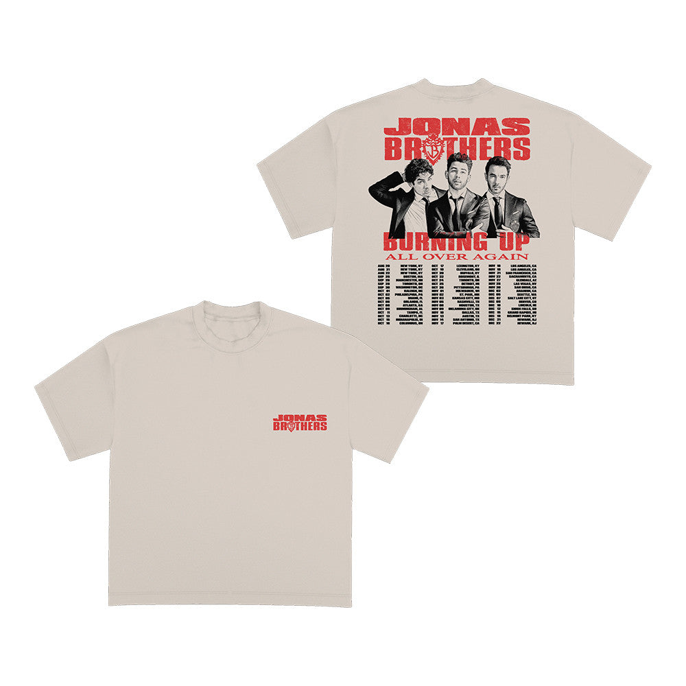 Jonas Brothers Merch Burning Up Tour T-Shirt Unique Gifts For Jonas Brothers Music Fans - Foxy23shop