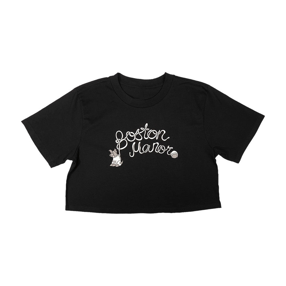 Boston Manor Merch Laika Black Cropped Shirt Unique Gifts For Boston Manor Fans - Foxy23shop