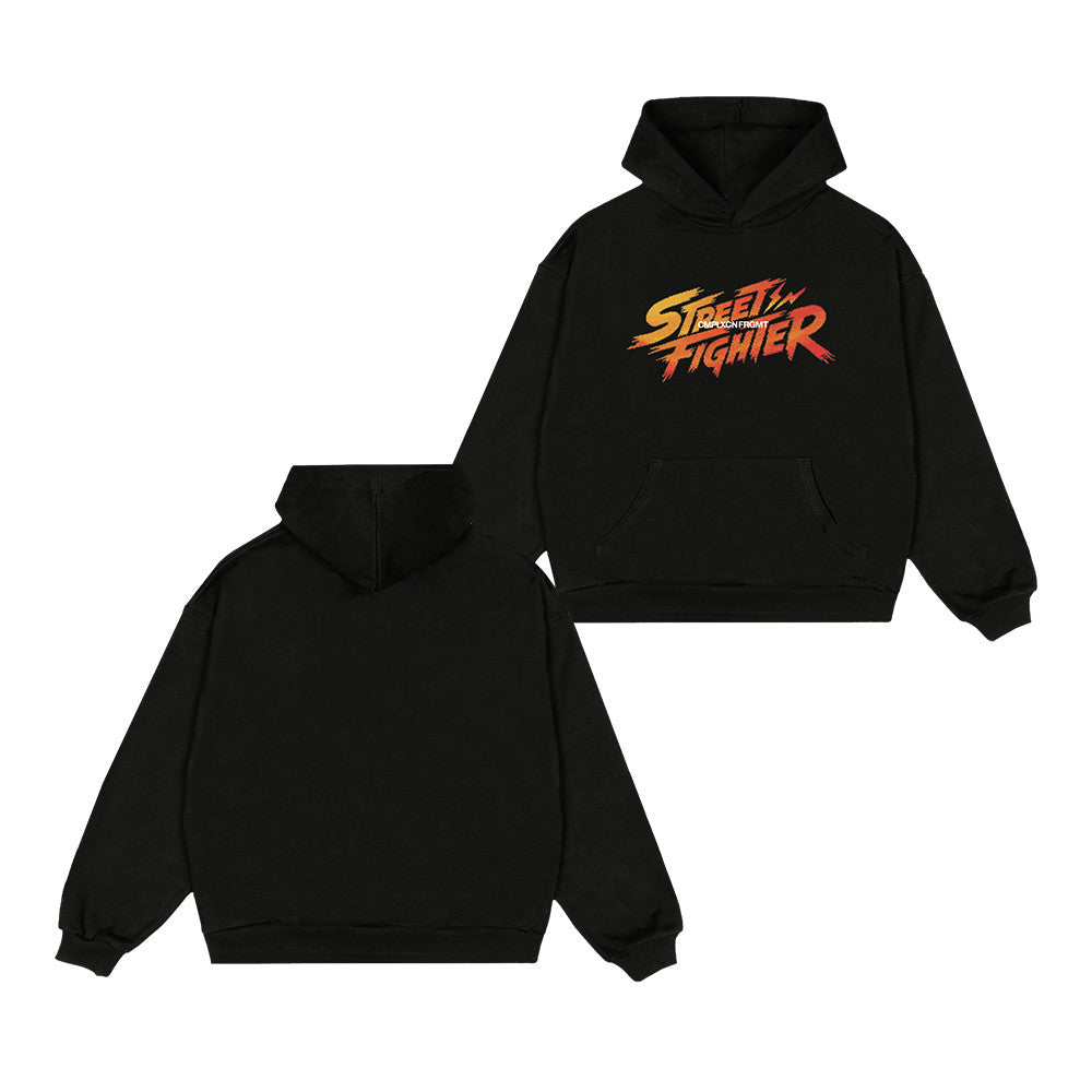 Fragment x ComplexCon Merch Street Fighter Logo Hoodie Gaming Lovers Gifts - Foxy23shop