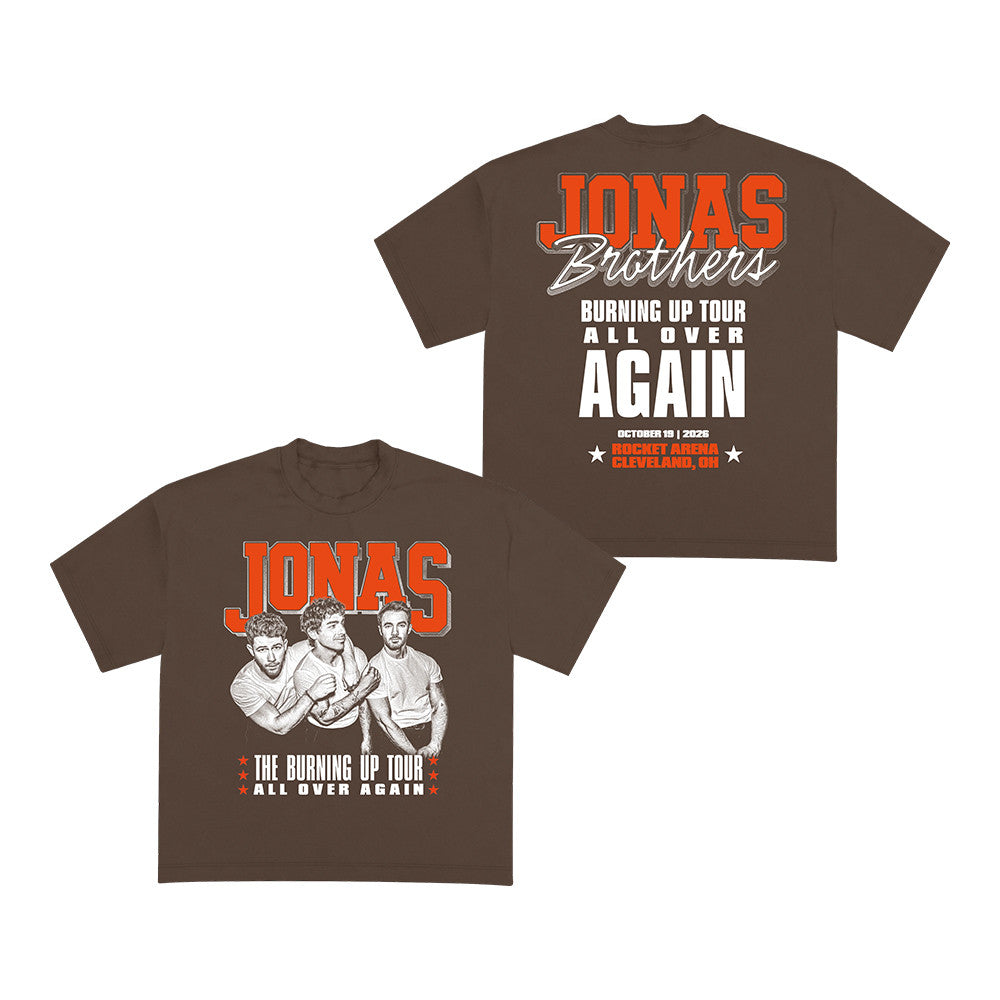 Jonas Brothers Merch Burning Up All Over Again Cleveland OH City T-Shirt Presents For Jonas Brothers Fans - Foxy23shop
