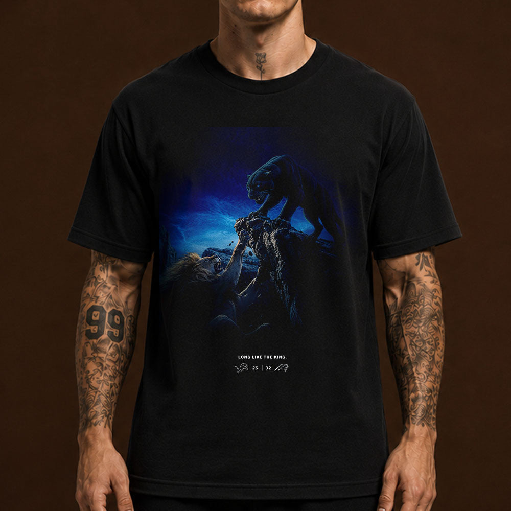 NFC Carolina Panthers VS Detroit Lions Long Live The King T-Shirt Football Game Day Outfits Fan Gear - Foxy23shop