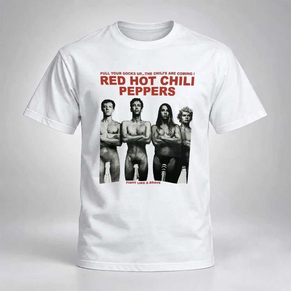 Red Hot Chili Peppers Merch Fight Like A Brave Socks Photo Shirt Gifts For Red Hot Chili Peppers Lovers - Foxy23shop